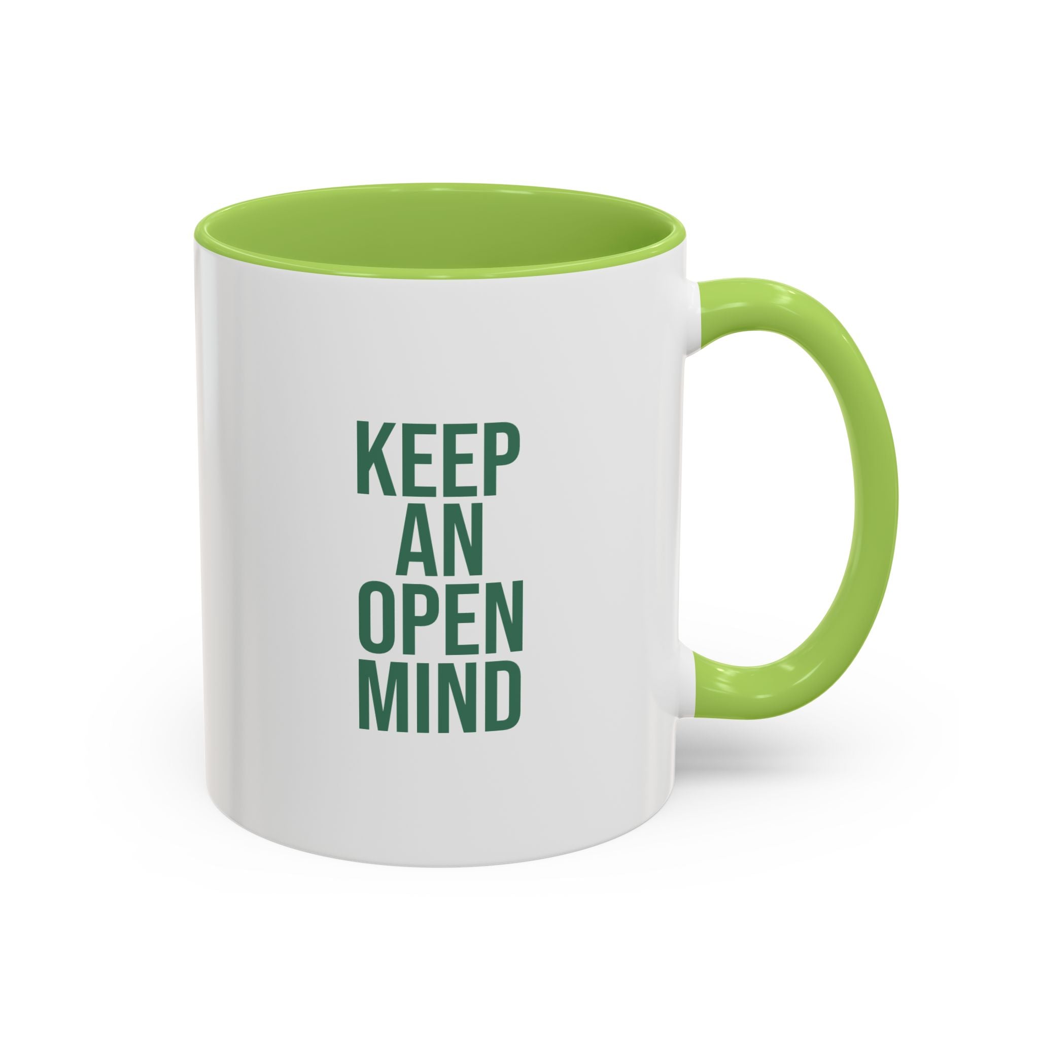Retro Orbiter mug with Text 'Keep an Open Mind' (11 oz)