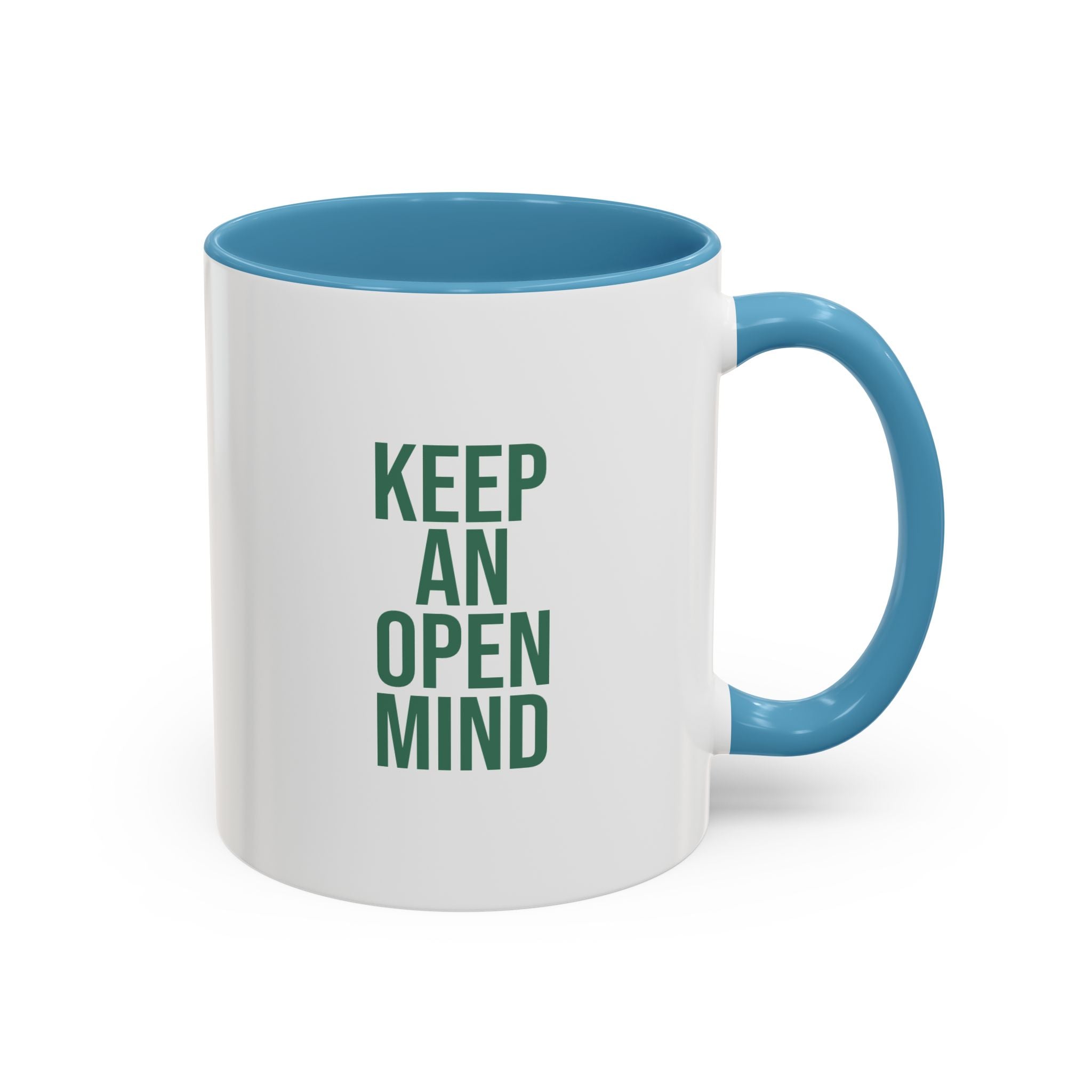 Retro Orbiter mug with Text 'Keep an Open Mind' (11 oz)