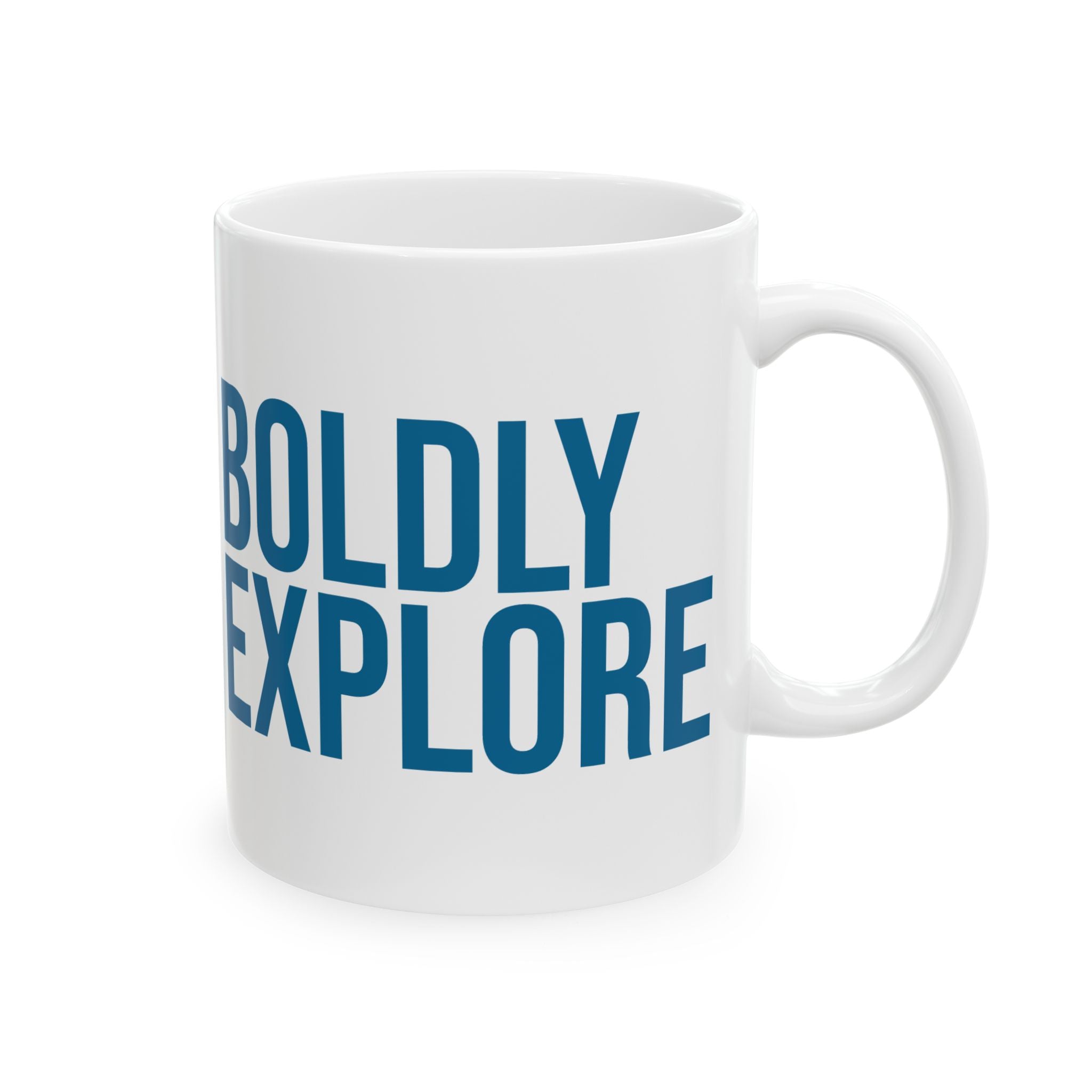 Mug - Retro Rocket Motivational Ceramic Mug (11oz,)