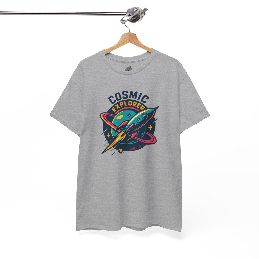 Graphic Tee | Cosmic Explorer | Retro Rocket in Orbit