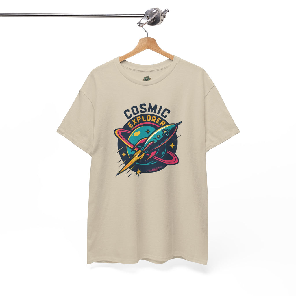 Graphic Tee | Cosmic Explorer | Retro Rocket in Orbit