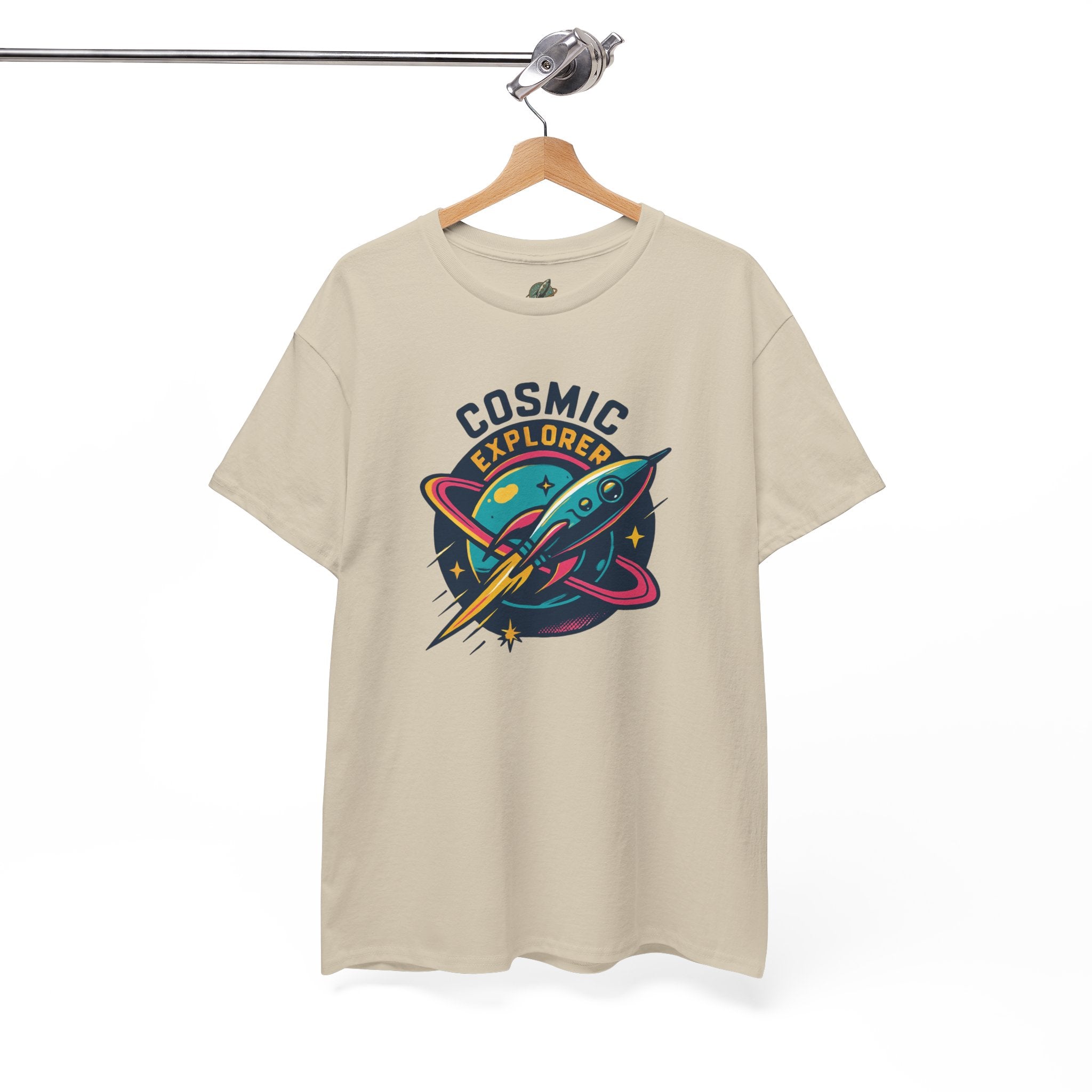 Graphic Tee | Cosmic Explorer | Retro Rocket in Orbit