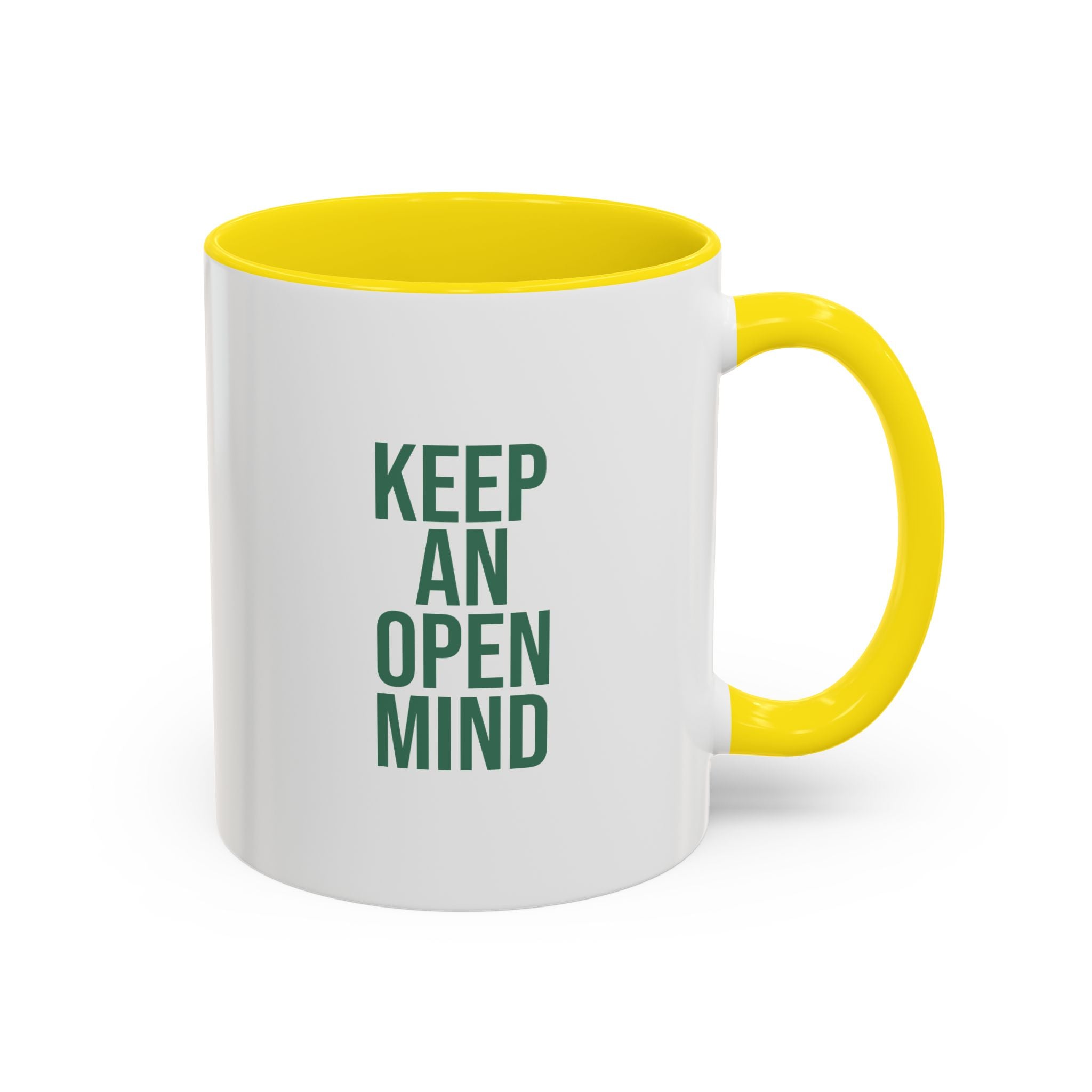 Retro Orbiter mug with Text 'Keep an Open Mind' (11 oz)