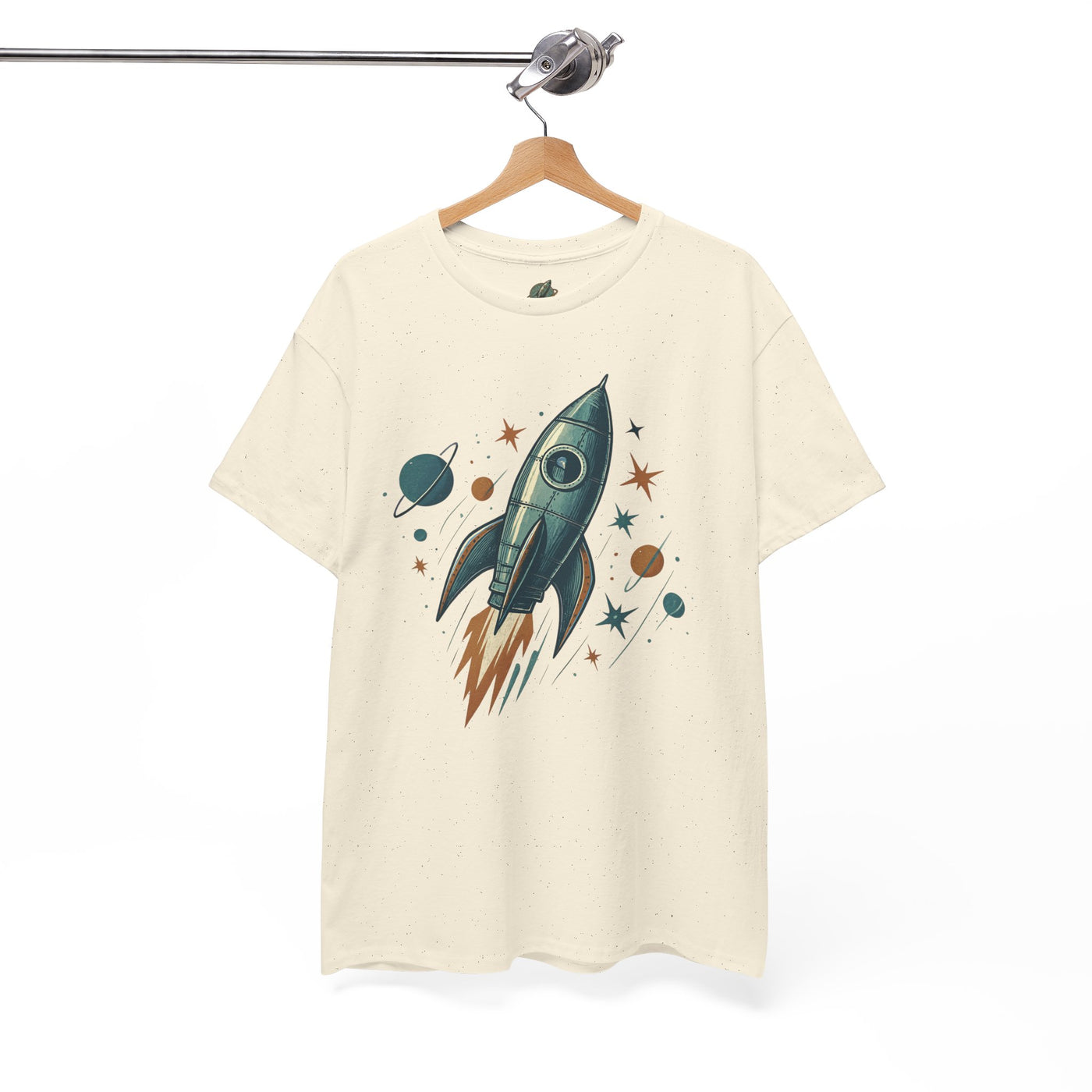 beige vintage rocket t shirt