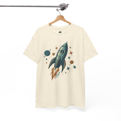 beige vintage rocket t shirt