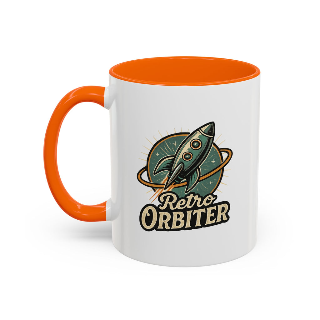 Retro Orbiter mug with Text 'Keep an Open Mind' (11 oz)