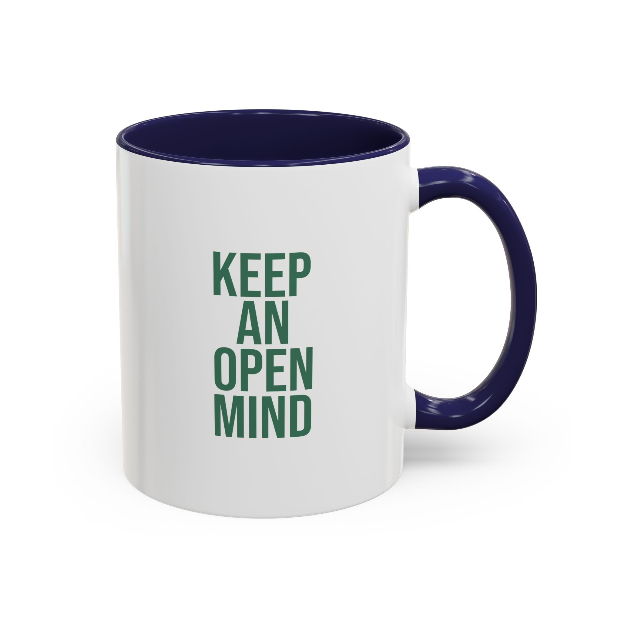 Retro Orbiter mug with Text 'Keep an Open Mind' (11 oz)