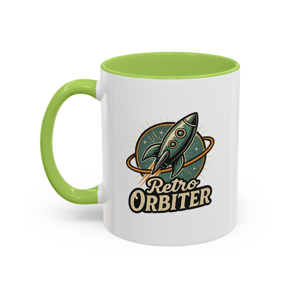 Retro Orbiter mug with Text 'Keep an Open Mind' (11 oz)