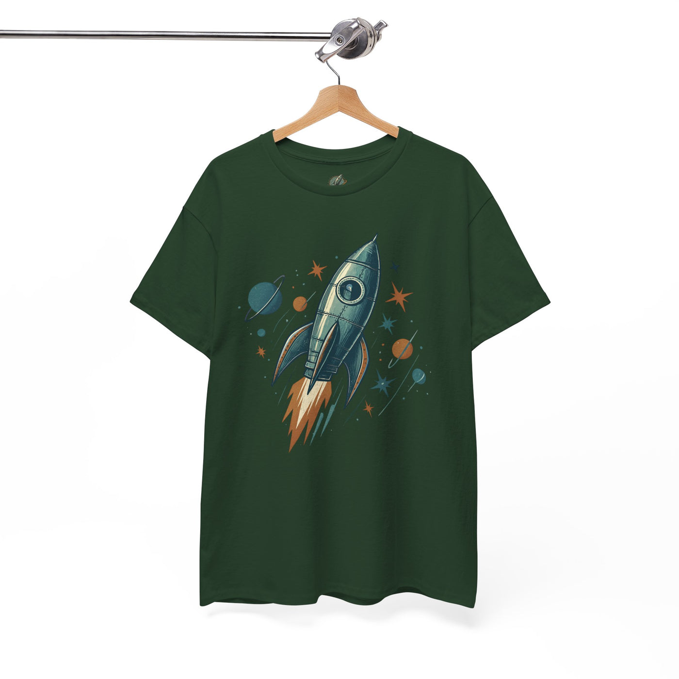 dark green vintage rocket t shirt