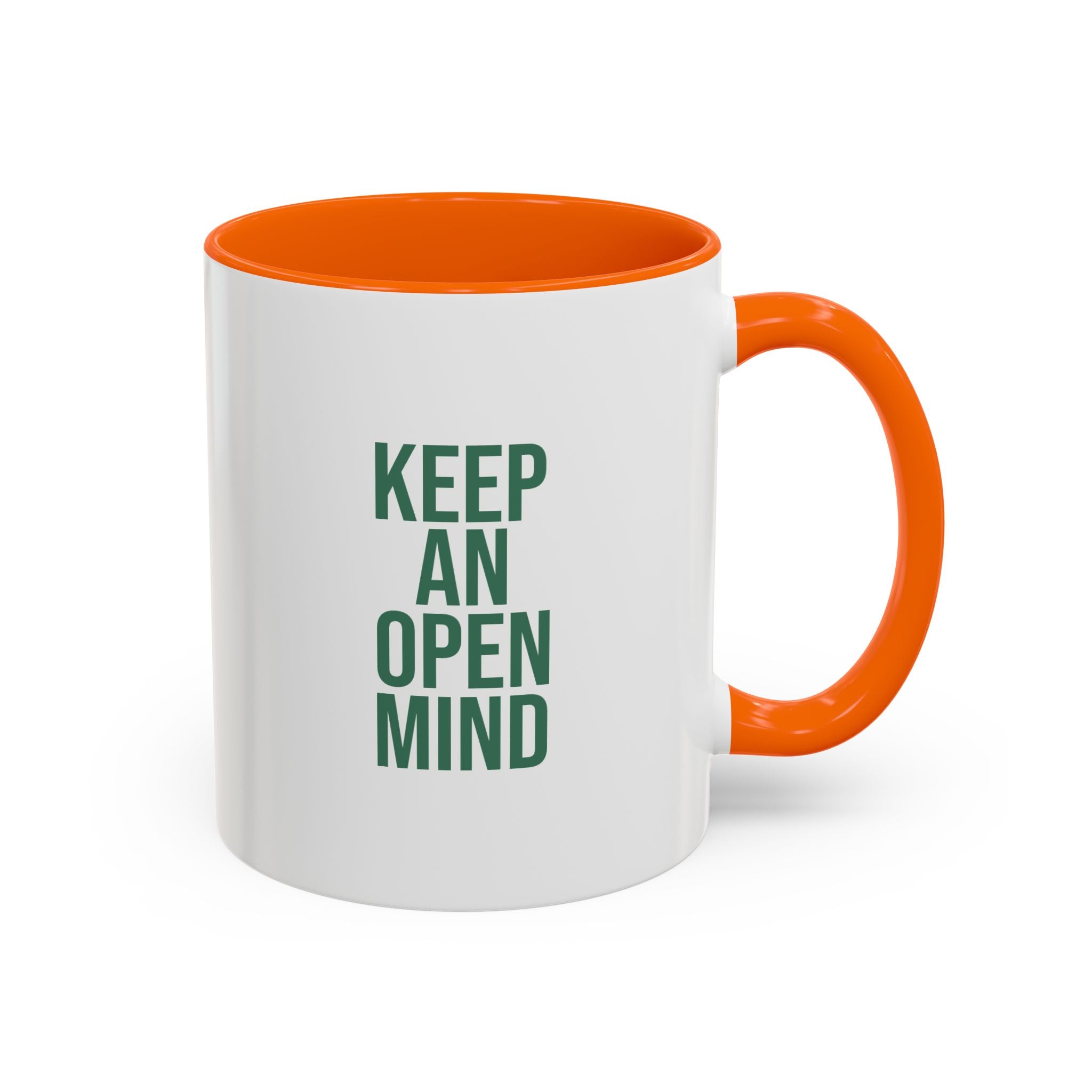 Retro Orbiter mug with Text 'Keep an Open Mind' (11 oz)