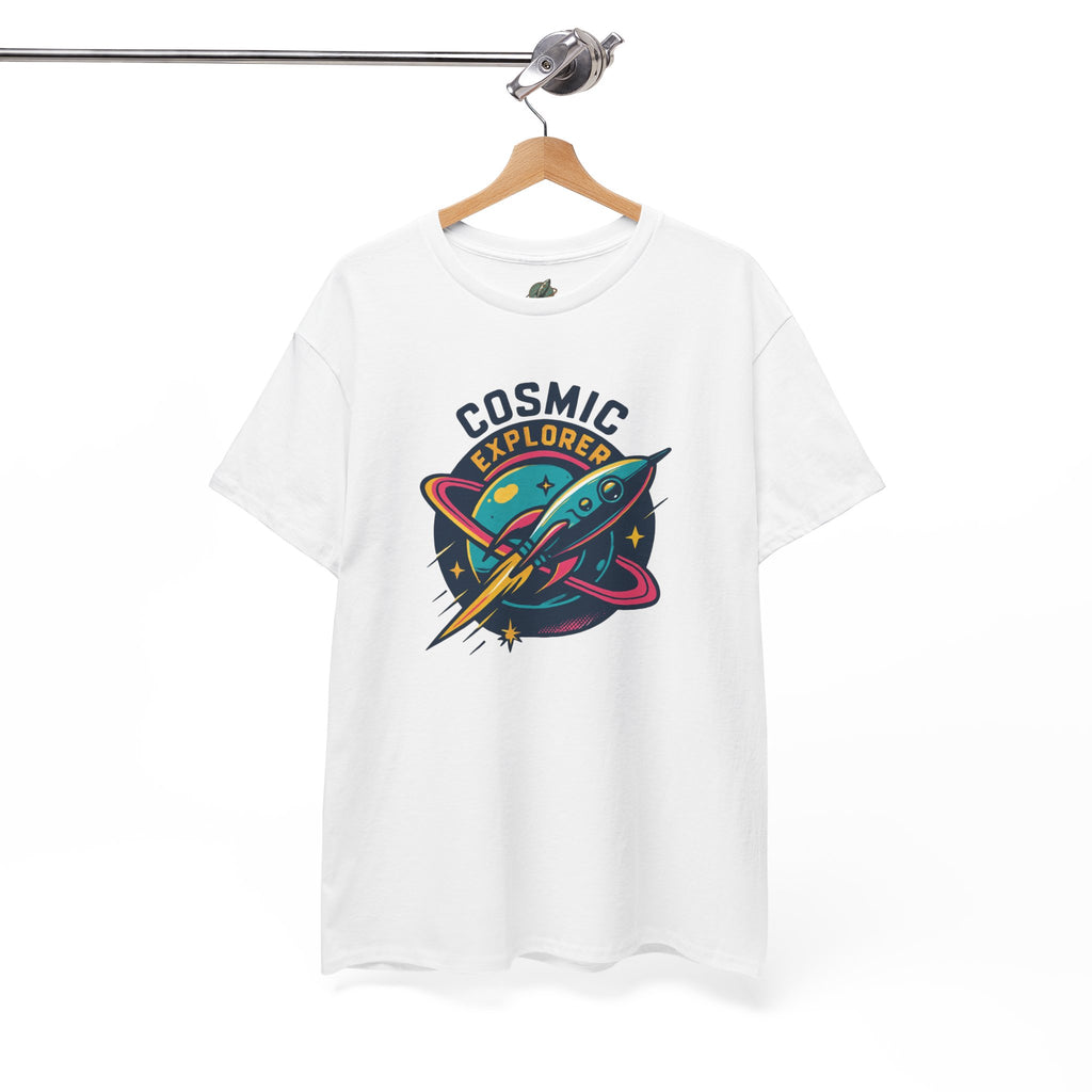 Graphic Tee | Cosmic Explorer | Retro Rocket in Orbit